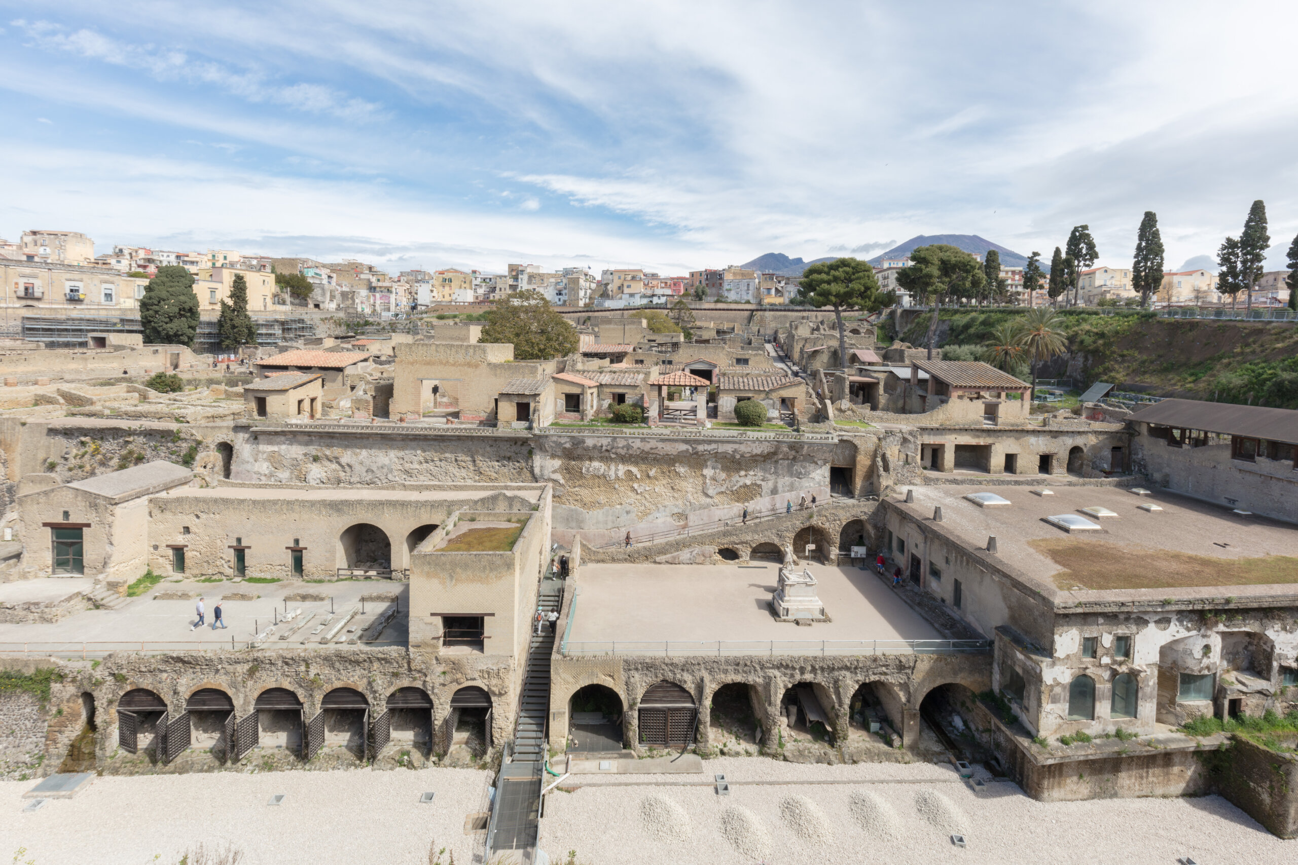 Vista panoramica dell'area archeologica di Ercolano